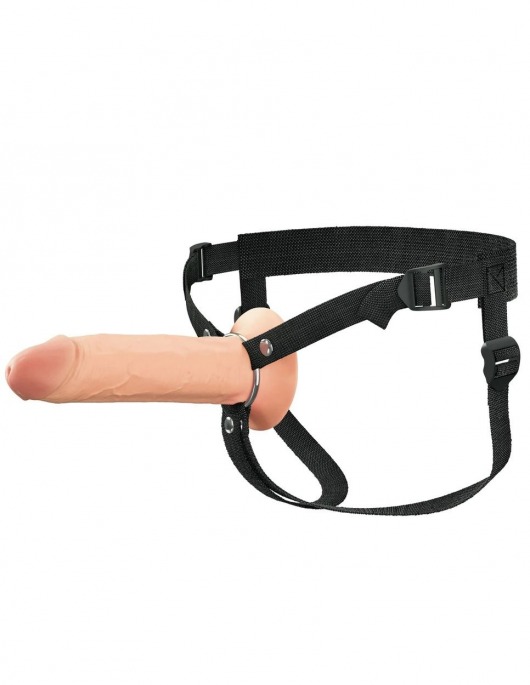 Полый страпон на ремнях 8’’ Hollow Silicone Strap-on - Pipedream - купить с доставкой в Майкопе