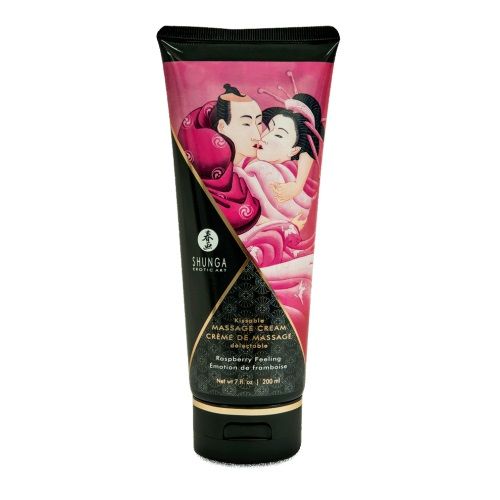 Массажный крем для тела с ароматом малины Raspberry feeling - 200 мл. - Shunga - купить с доставкой в Майкопе