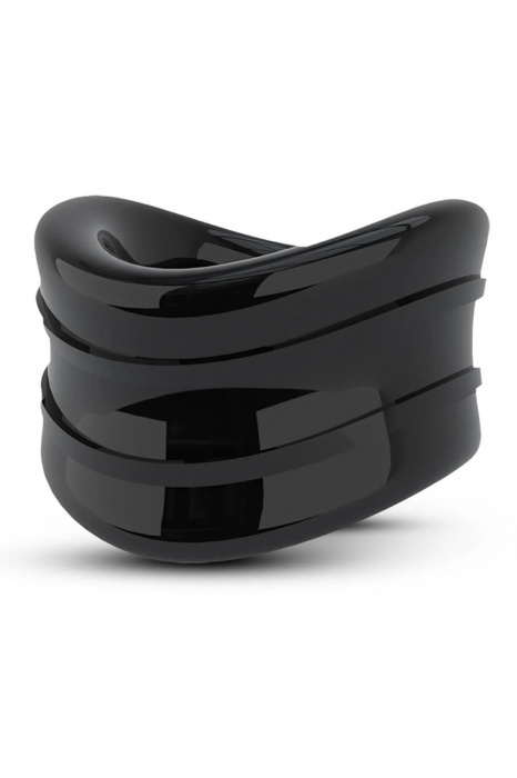 Черное эрекционное кольцо на мошонку Beef Ball Stretcher Snug - Blush Novelties - в Майкопе купить с доставкой