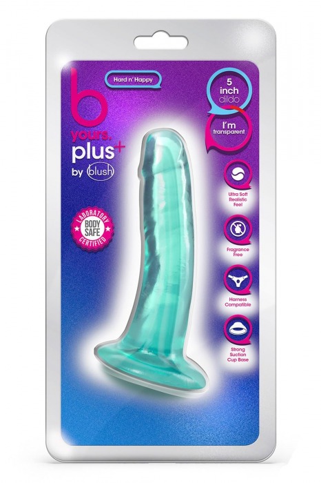 Зеленый фаллоимитатор Hard N’ Happy - 14 см. - Blush Novelties