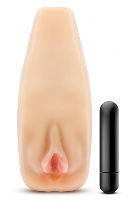 Мастурбатор-вагина с вибрацией Soft   Wet Natasha Realistic Beige Masturbator - Blush Novelties - в Майкопе купить с доставкой