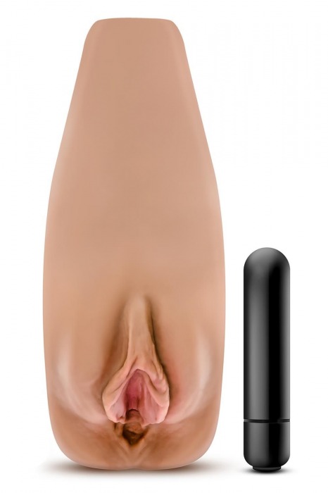 Маструбатор-вагина с вибрацией Soft   Wet Renata Realistic Tan Masturbator - Blush Novelties - в Майкопе купить с доставкой