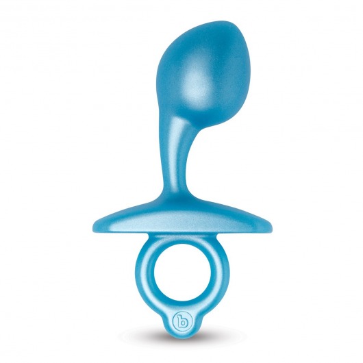 Голубая анальная пробка для массажа простаты Bulb Silicone Prostate Plug - 10,7 см. - b-Vibe - в Майкопе купить с доставкой