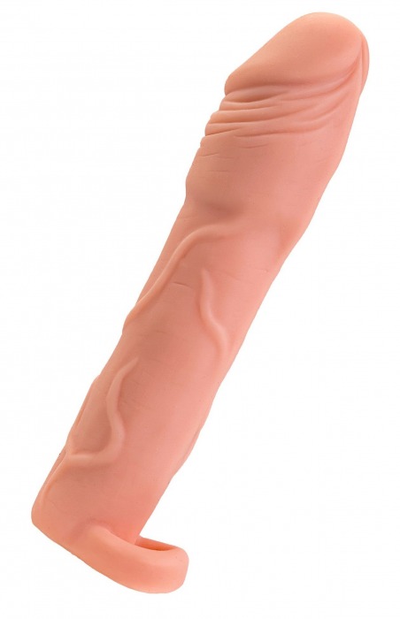 Телесная удлиняющая насадка с подхватом - 19 см. - ToyFa - в Майкопе купить с доставкой