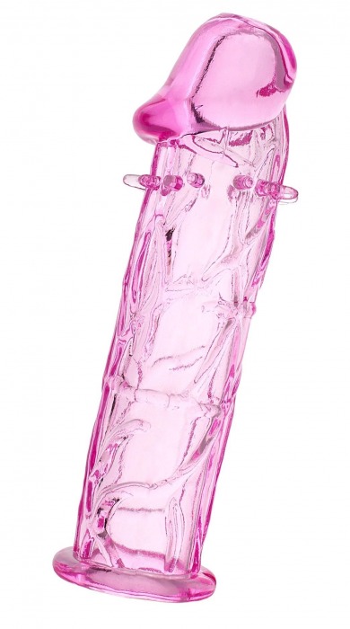 Розовая насадка фаллической формы - 12,5 см. - A-toys - в Майкопе купить с доставкой