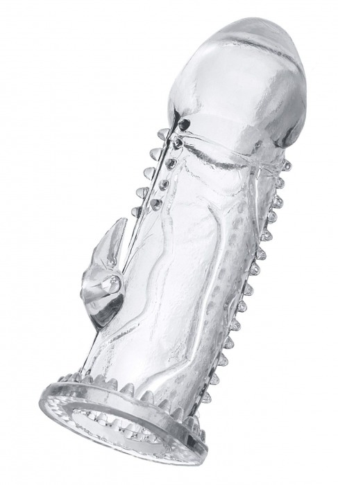 Прозрачная насадка на пенис с шипиками и коготком - 13,5 см. - A-toys - в Майкопе купить с доставкой