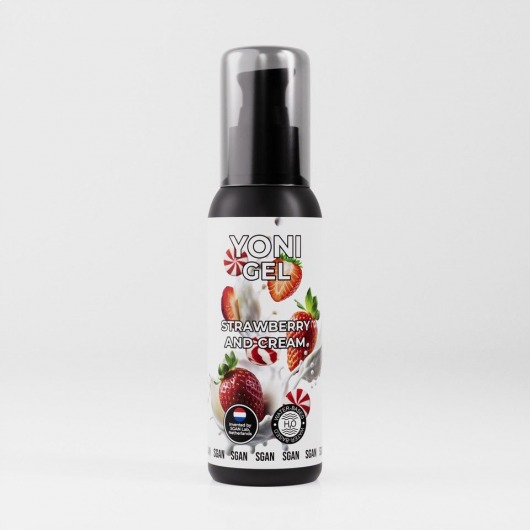 Лубрикант для орального секса SGAN со вкусом клубники со сливками - 100 мл. - SGAN - купить с доставкой в Майкопе