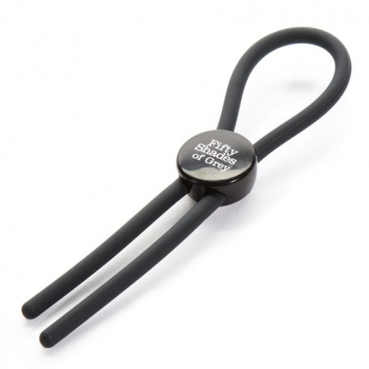 Тёмно-серое эрекционное кольцо с зажимом Again and Again Adjustable Cock Ring - Fifty Shades of Grey - в Майкопе купить с доставкой