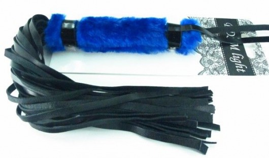 Нежная плеть с синим мехом BDSM Light - 43 см. - БДСМ Арсенал - купить с доставкой в Майкопе