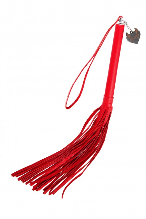 Красная кожаная плеть с петлёй - 50 см. - Pecado - купить с доставкой в Майкопе