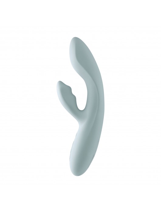 Серый вибратор-кролик Chika с функцией нагрева - 18,8 см. - Svakom