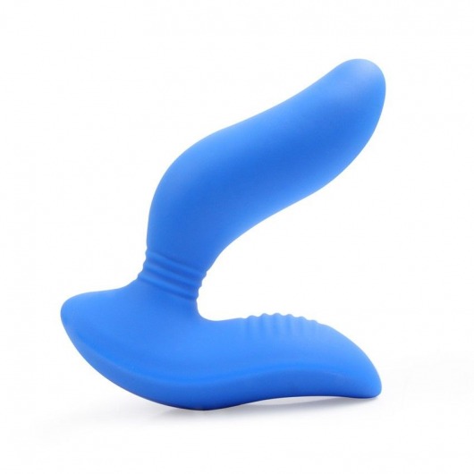 Синий вибромассажер простаты 3,5’’ Curve P-spot Massager - 12 см. - Erokay - в Майкопе купить с доставкой