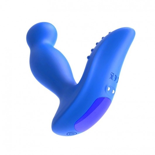 Синий вибромассажер простаты 3,5’’ Remote Control P-spot Massager - 12,5 см. - Erokay - в Майкопе купить с доставкой