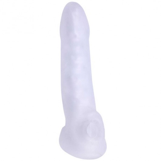 Толстая насадка-удлинитель с подхватом мошонки Jacked Up - Doc Johnson - в Майкопе купить с доставкой