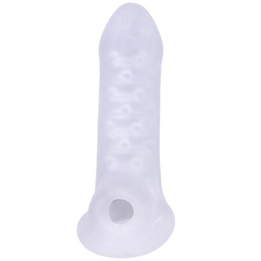 Толстая насадка-удлинитель с подхватом мошонки Jacked Up - Doc Johnson - в Майкопе купить с доставкой