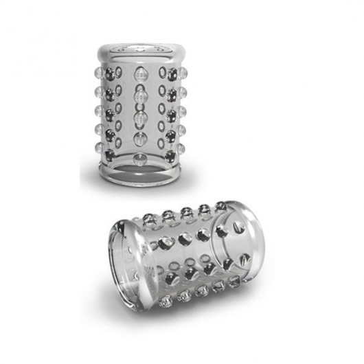 Прозрачная насадка на пенис с шишечками STAY HARD COCK SLEEVE 02 CLEAR - Blush Novelties - в Майкопе купить с доставкой