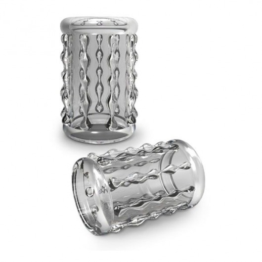 Прозрачная насадка с бороздками STAY HARD COCK SLEEVE 04 CLEAR - Blush Novelties - в Майкопе купить с доставкой