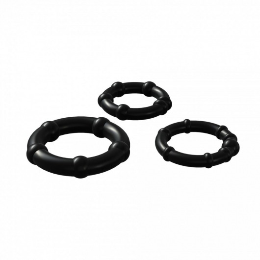 Набор из 3 черных эрекционных колец Babooom Ring Set - Adrien Lastic - в Майкопе купить с доставкой