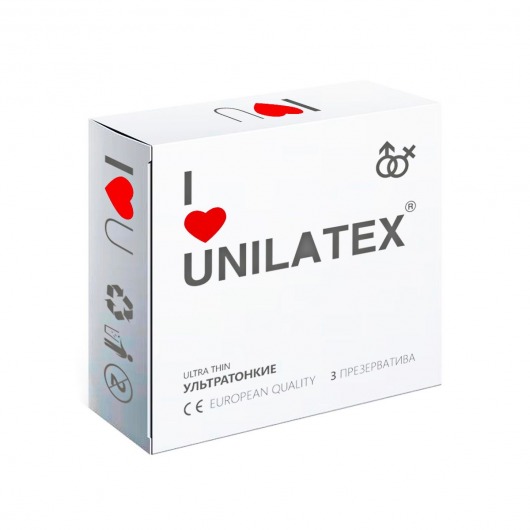 Ультратонкие презервативы Unilatex Ultra Thin - 3 шт. - Unilatex - купить с доставкой в Майкопе