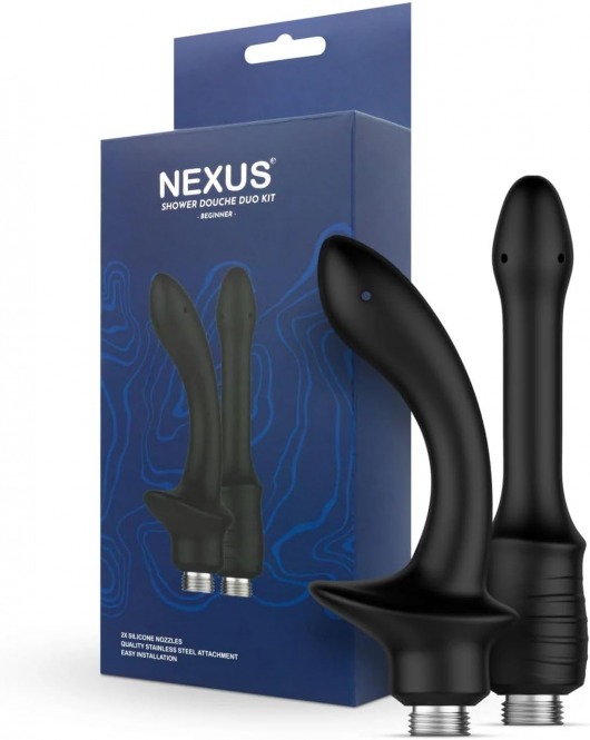 Набор из 2 насадок для анального душа Shower Douche Duo Kit Beginner - Nexus Range - купить с доставкой в Майкопе