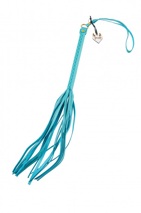 Голубая кожаная плеть - 50 см. - Pecado - купить с доставкой в Майкопе