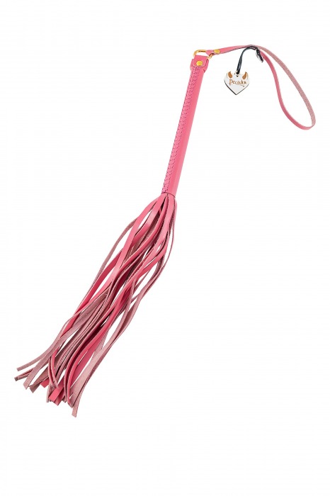 Розовая кожаная плеть - 50 см. - Pecado - купить с доставкой в Майкопе
