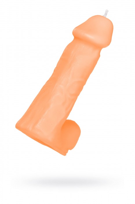 Оранжевая сувенирная свеча «Пенис» - Pecado - купить с доставкой в Майкопе