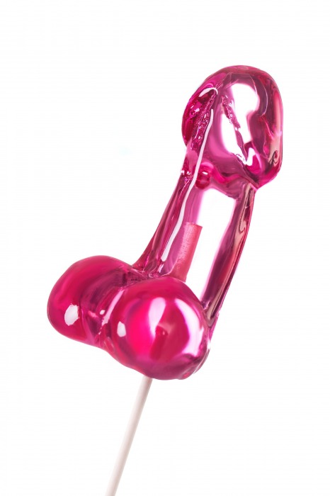 Розовый леденец в форме члена со вкусом айриш крим - 80 гр. - Sosuчki - купить с доставкой в Майкопе