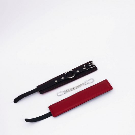 Черно-красные кожаные оковы - Crazy Handmade - купить с доставкой в Майкопе