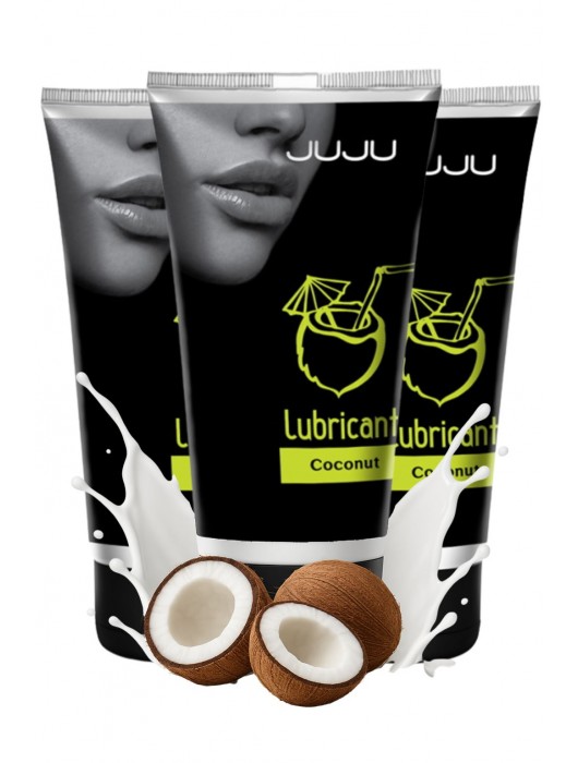 Набор из 3 съедобных лубрикантов JUJU со вкусом кокоса - JuJu - купить с доставкой в Майкопе