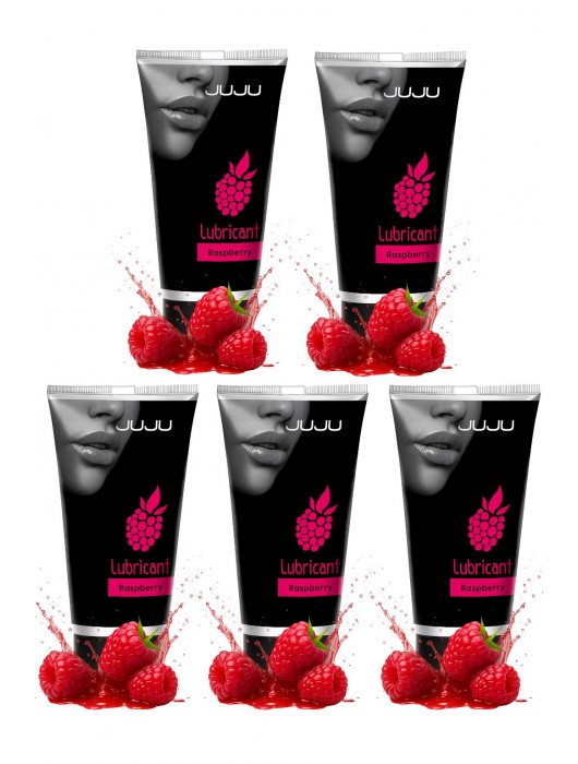 Набор из 5 съедобных лубрикантов JUJU со вкусом малины - JuJu - купить с доставкой в Майкопе