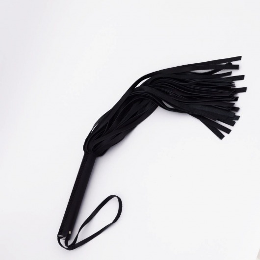 Черный кожаный флоггер - 45 см. - Crazy Handmade - купить с доставкой в Майкопе