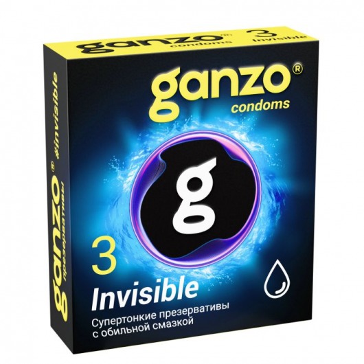 Супертонкие презервативы Ganzo Invisible - 3 шт. - Ganzo - купить с доставкой в Майкопе