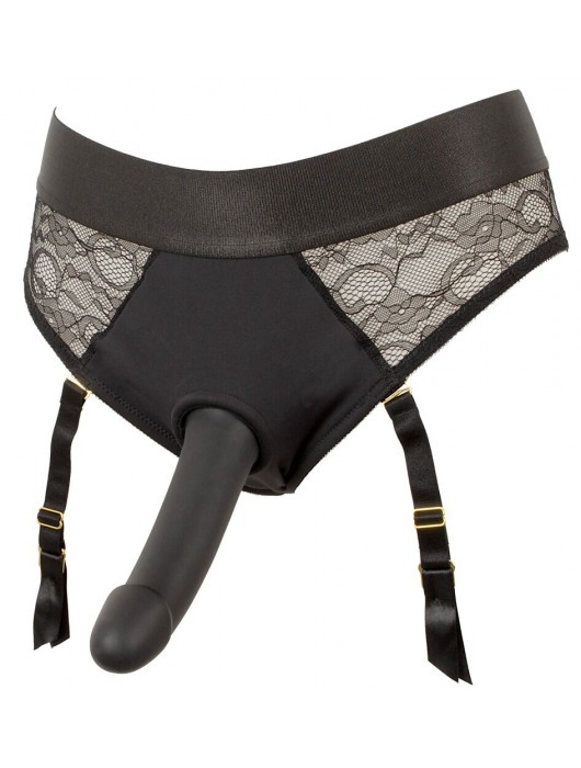 Черный женский страпон Strap-on Set: трусики и насадка - Orion - купить с доставкой в Майкопе