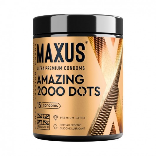 Точечные презервативы MAXUS 2000 Amazing Dots с железным кейсом - 15 шт. - Maxus - купить с доставкой в Майкопе