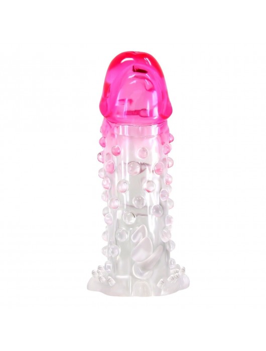 Прозрачно-розовая насадка на пенис Wilford - 13,5 см. - Baile - в Майкопе купить с доставкой
