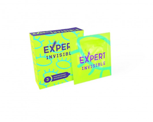 Ультратонкие презервативы Expert Invisible - 3 шт. - Expert - купить с доставкой в Майкопе