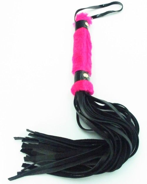 Нежная плеть с розовым мехом BDSM Light - 43 см. - БДСМ Арсенал - купить с доставкой в Майкопе
