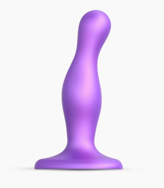 Фиолетовая насадка Strap-On-Me Dildo Plug Curvy size S - Strap-on-me - купить с доставкой в Майкопе