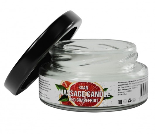 Массажная свеча «Красный грейпфрут» - 50 мл. - SGAN - купить с доставкой в Майкопе