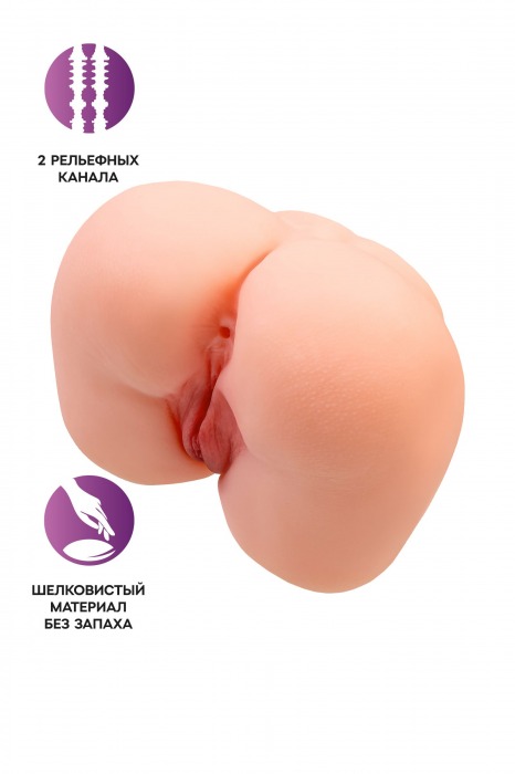 Реалистичный мастурбатор-попка с 2 любовными входами - No Name - в Майкопе купить с доставкой