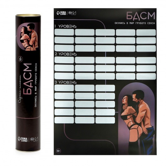 Плакат для двоих со скретч-слоем «БДСМ» - Сима-Ленд - купить с доставкой в Майкопе