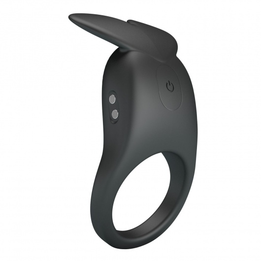 Черное перезаряжаемое виброкольцо Carlton - Baile - в Майкопе купить с доставкой