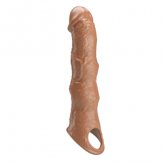 Карамельный фаллоудлинитель с 3 вставками - 28 см. - Baile - в Майкопе купить с доставкой