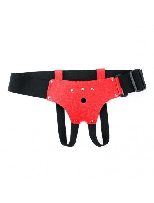 Красные трусики со штырьком для насадки - БДСМ Арсенал - купить с доставкой в Майкопе