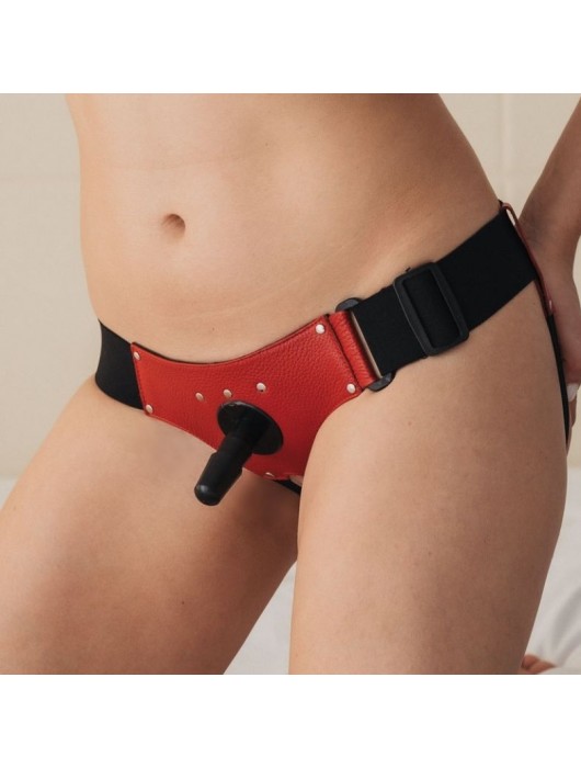 Красные трусики со штырьком для насадки - БДСМ Арсенал - купить с доставкой в Майкопе