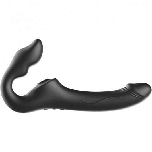 Черный безремневой страпон с 3 моторами - Ibiza - купить с доставкой в Майкопе