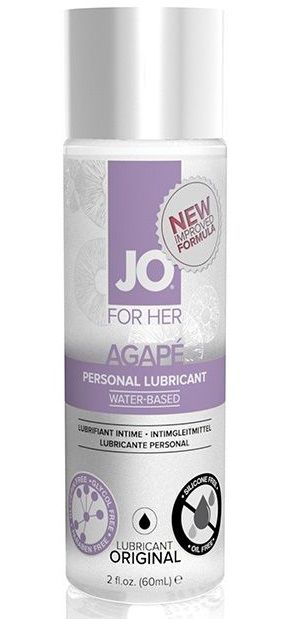 Лубрикант на водной основе для женщин JO AGAPE LUBRICANT ORIGINAL - 60 мл. - System JO - купить с доставкой в Майкопе
