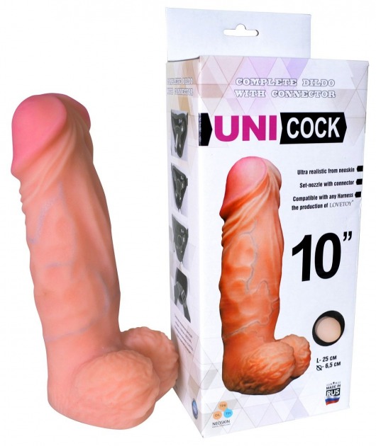 Фаллическая насадка Харнесс UNICOCK 10  - 25 см. - LOVETOY (А-Полимер) - купить с доставкой в Майкопе