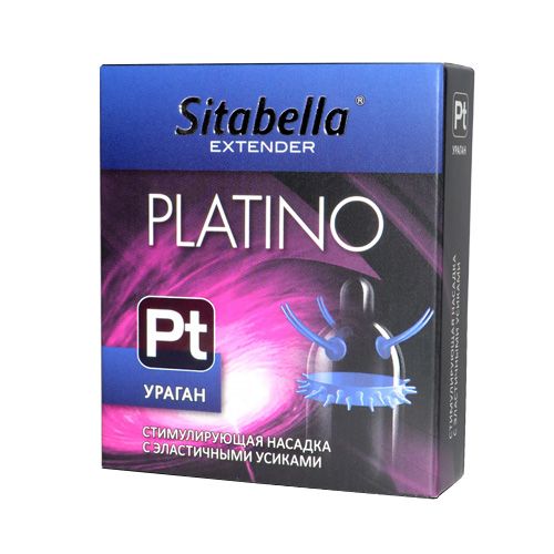 Стимулирующая насадка с усиками и шипиками Platino  Ураган - Sitabella - купить с доставкой в Майкопе
